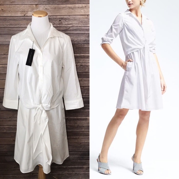 banana republic white dress shirt
